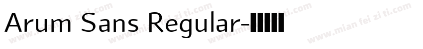 Arum Sans Regular字体转换